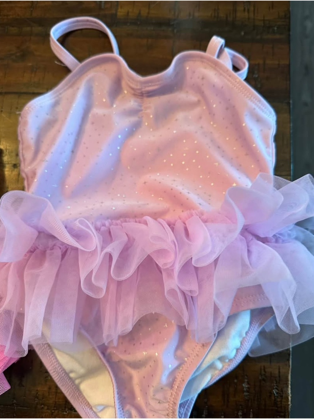 Toddler Pink Ruffle Tutu Swimsuits - Picture 3 of 3